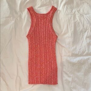 Anthropologie Red Ribbed Tank Top